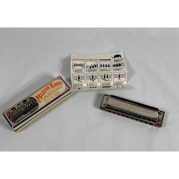 Hohner Other - Hohner Marine Band Harmonica No. 1896 Made In‎ Germany Original Box Key of G